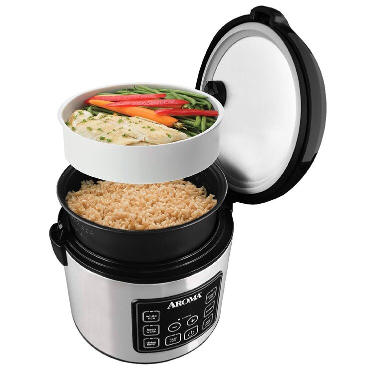 Aroma 5 Qt. Cool Touch Digital Slow Cooker, Food Steamer and Rice
