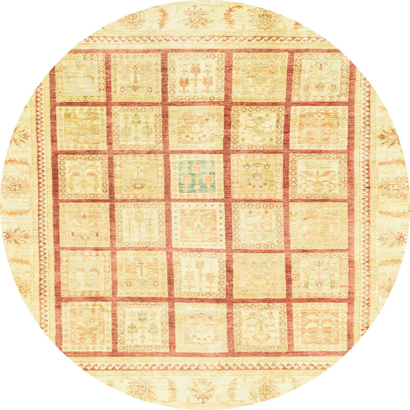 Abstract Indoor Rug, Round 5'