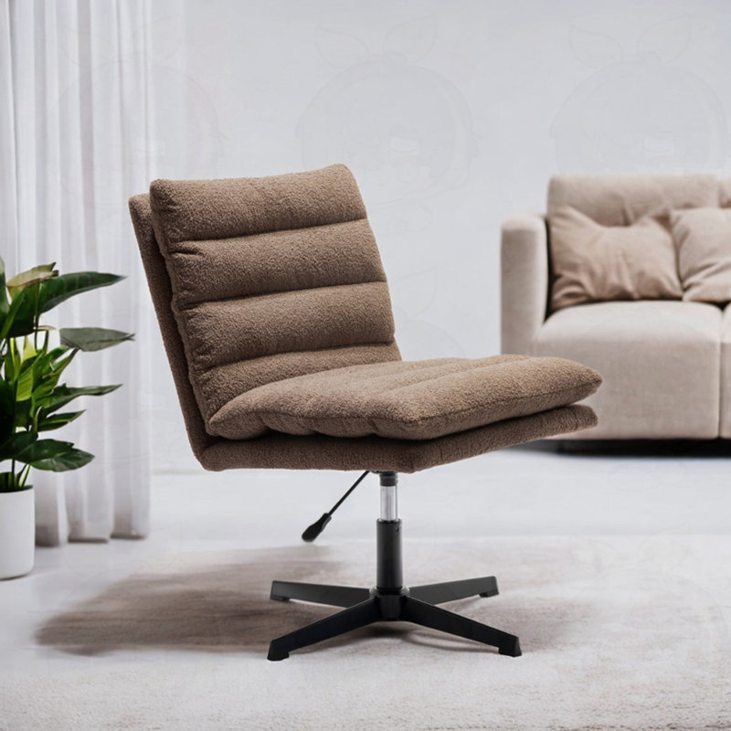 Chaise longue ajustable sans accoudoirs, Teddy brun