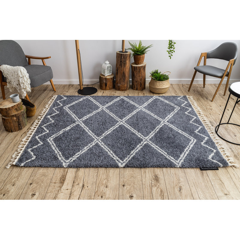 Berber Geometric Area Rug, Rectangle 120 x 170cm