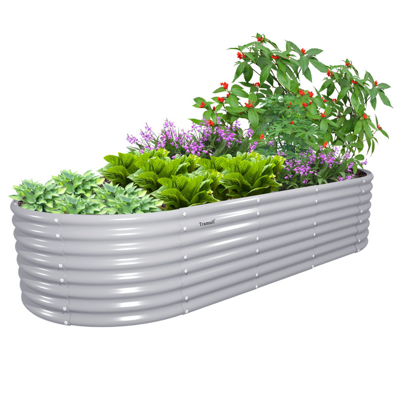 Lit de jardin surélevé d'extérieur Saphyra, Gris
