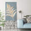 «Tan Leaf on Blue I», reproduction de peinture acrylique sur toile-31938077-31477270