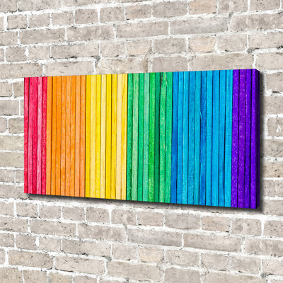 Coloured Stripes - Wrapped Canvas Print