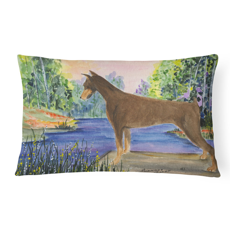 Doberman Rectangular Indoor/Outdoor Throw Pillow