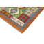 Tapis orange / bleu / jaune en laine à motif géométrique rectangulaire à tissage plat 3 pi 4 po x 4 pi 11 po Atmore