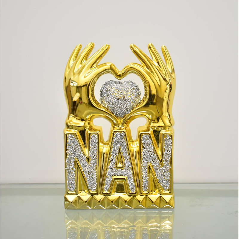 25cm Ceramic Ornament Accessory, Gold