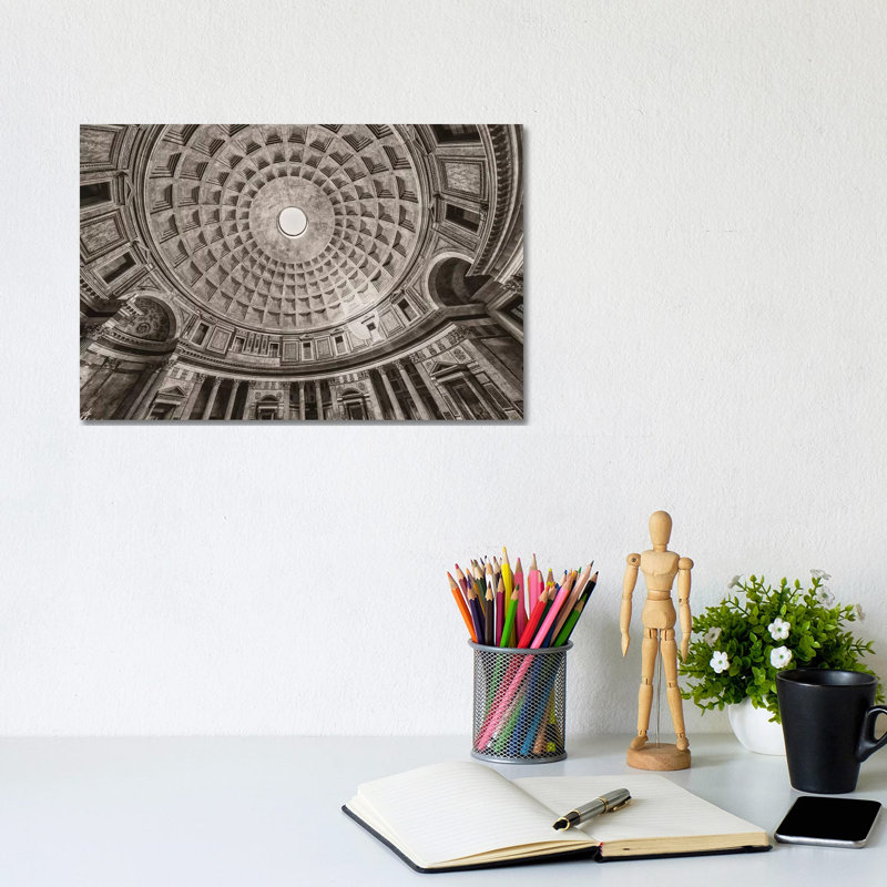 Italy, Pantheon 1 Piece Wrapped Canvas Painting, 20.32cm H x 30.48cm W