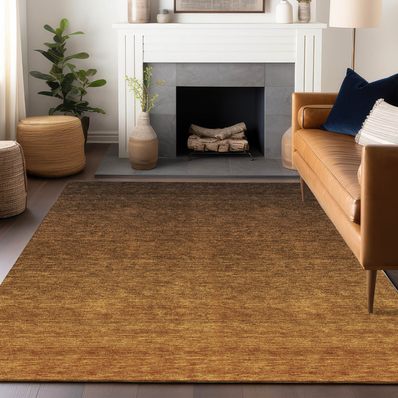 Premium Machine Washable Prisco Chocolate Rug, Rectangle 10' x 14'