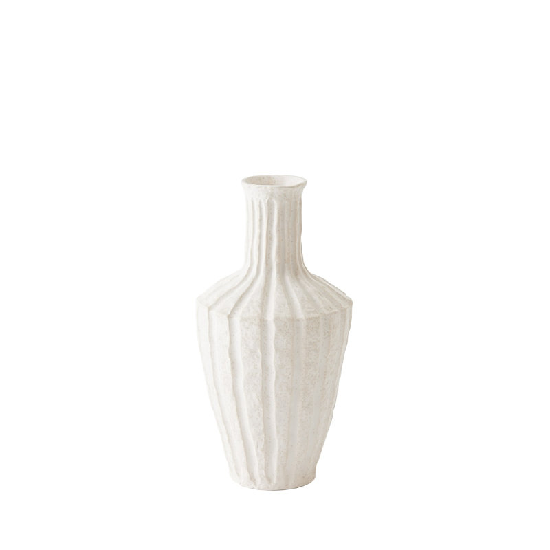 Vase empereur - Blanc cassé - Lg, H 13,75 po x l 6,75 po x P 6,75 po