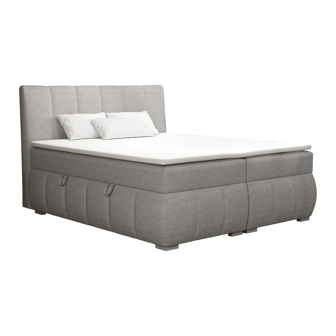 Boxspringbett Ghianna mit Topper und Bettkasten