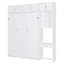 Grand lit escamotable avec rangement peu encombrant, MDF blanc, conception de maison moderne