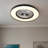 23" Bedroom Fan Light with Remote Control,Dimmable, 8 Blades, Reversible DC Motor, with LED Light
