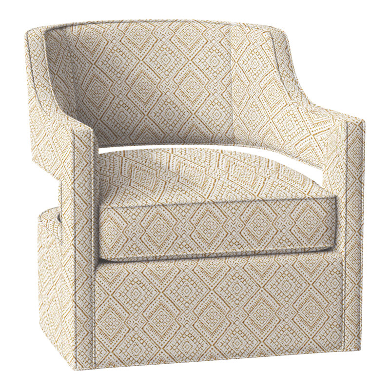 Phoebe 29.5" W Swivel Armchair, Perigold Iguazu Camel