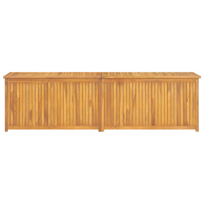 Water Resistant Teak Wood Deck Box in Brown by VidaXL