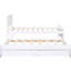 Lit plateforme simple blanc avec lit gigogne et tiroirs - Structure en pin robuste-506283736