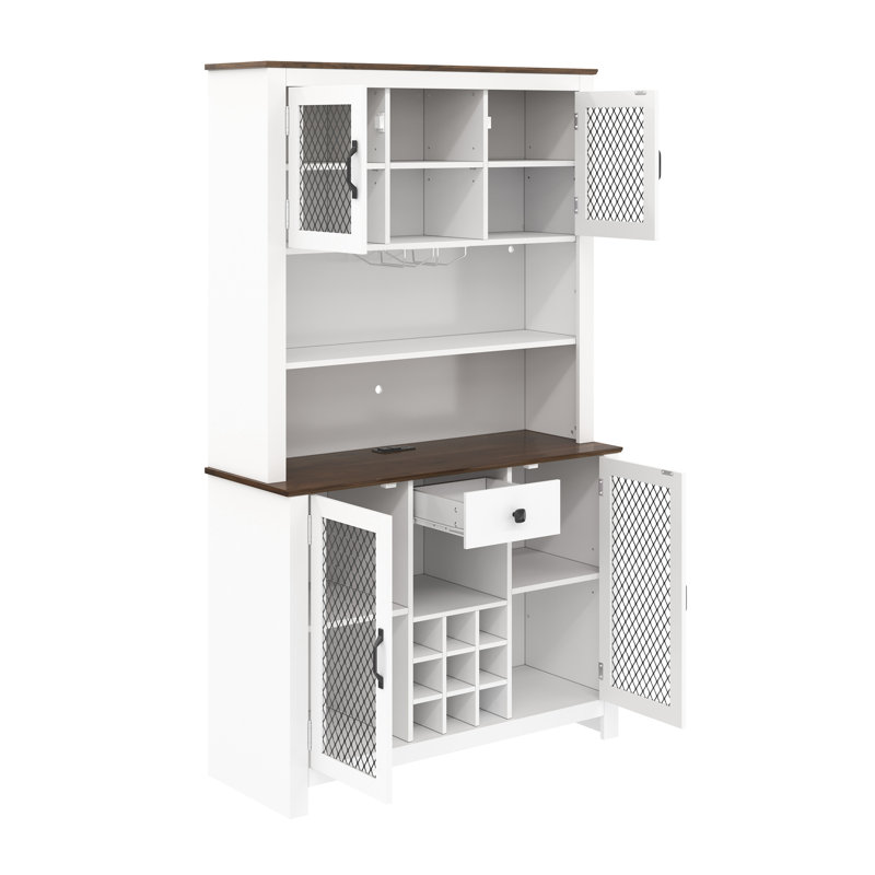 Garde-manger 71 po avec station de charge, Blanc