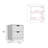 Basilea 2 Drawers Nightstand , End Table, Side Table Pull Out System -White-285195736