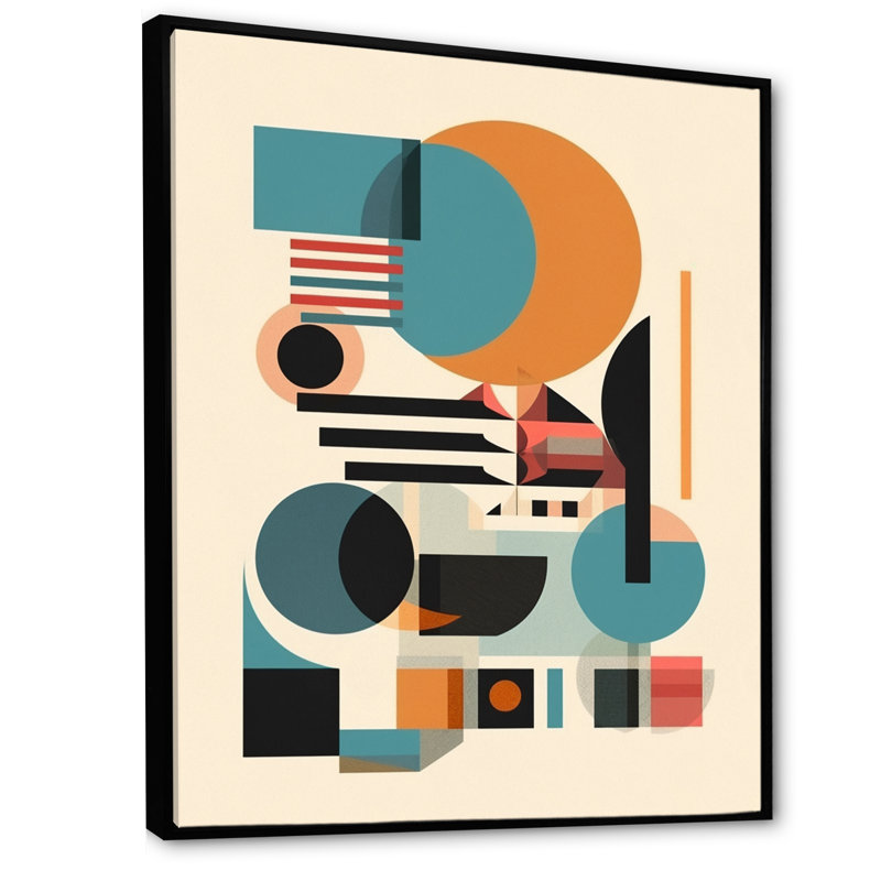 Espace contemplatif orange et bleu I - Minimalisme, art mural, salon, H 20 po x l 12 po x P 1 po