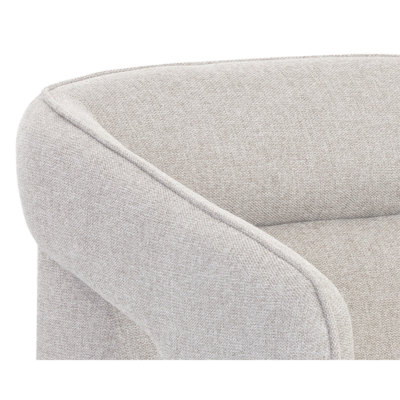 Kendrick Swivel Armchair, Gray Polyester