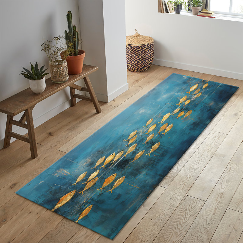 Chic Non-Woven Thin Printed Rug with Classic Floral Design for a Sophisticated Touch in Your Living Room or Bedroom Decor