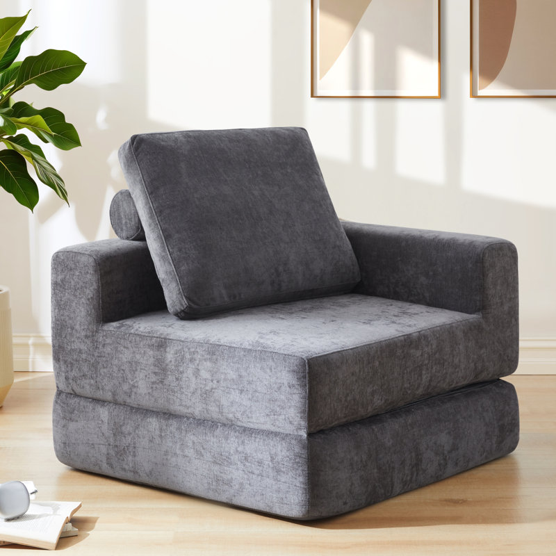 Boneless 8" Thick Freestanding Folding Sofa Bed for Adults,Convertible Sleeper Chair and Pillow, Lazy Couch for Living Room/Bedroom/Guest Use/Home Office/Apartment