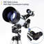 Télescopes pour enfants et débutants 70mm Ouverture 400mm AZ Monture avec trépied, argent