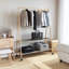 Huldah 132cm Rolling Clothing Rack
