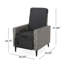 Fauteuil inclinable de patio avec coussins gonflables et fonction de refoulement, tissé, l 27,25 po, P 31,67 po, H 40,09 po, noir et gris pour le plaisir en plein air