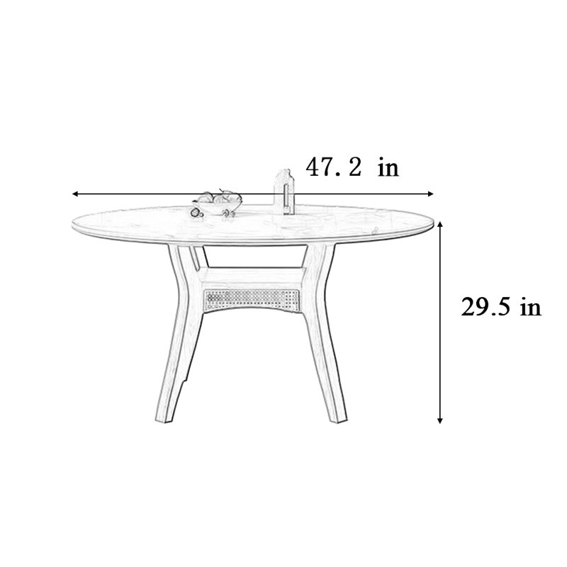 Beville, H 29,5 po x L 47,2 po x l 47,2 po