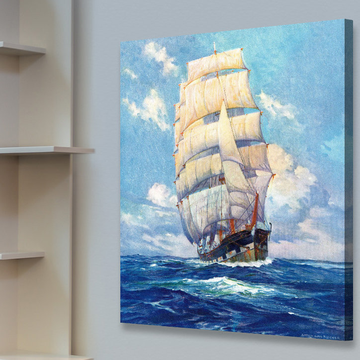 « lot de voiles », reproduction d’art sur toile tendue, H 29 po x l 24 po