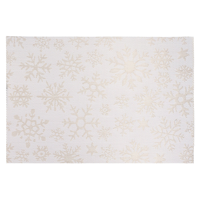 Napperon en vinyle 18 po Snowflake, Doré