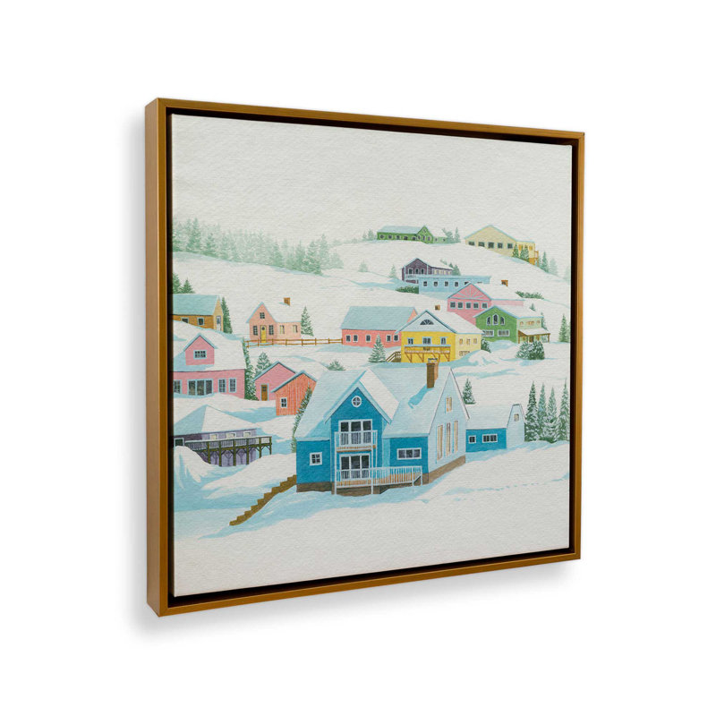 «Pastel Mountain I» par Grace Popp, reproduction d'art sur toile, H 12 po x l 12 po, Doré