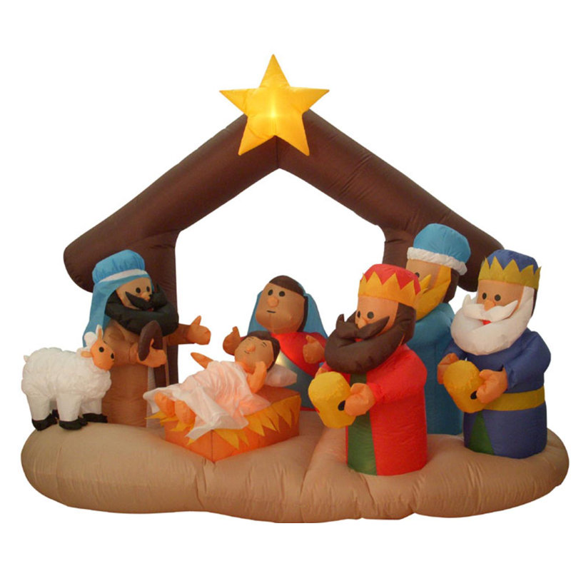 5.5 ft Inflatable Lighted Nativity Scene Christmas Outdoor Decoration