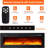 3D Electric Fireplace, 60" Electric Fireplace With Heater, 12 Colour Modes LED Flame Effect, 900/1800W Fireplace Stove, Built-In Fireplace And Wall Mounted Remote Control-1590123911-1590123928