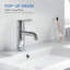 Drain escamotable de lavabo de salle de bain avec trop-plein-41659901