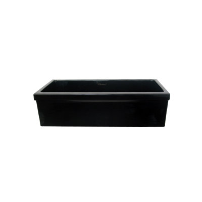Whitehaus 30" Reversible Single Bowl Fireclay Kitchen Sink: 2-1/2" Lip, 2"  Lip Front Apron