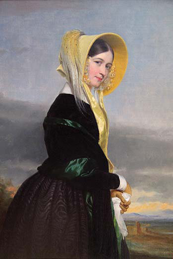 Impression blanche d’euphémie van rensselaer 1842 par george p.a. healy-impression, H 42 po x l 28 po x P 1,5 po