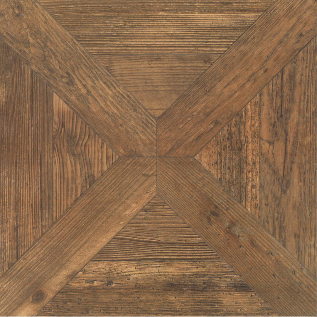 Vecchio 19" x 19" Parquet Pattern Porcelain Wood Look Wall & Floor Tile Tile Market 