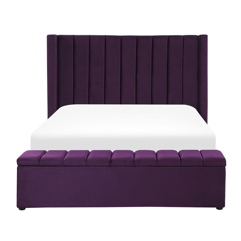 Baggs Upholstered Velvet Footboard Storage Bed