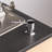 Ozark River Portable Sinks, Advantage 1D, Maple Laminate Cabinet-Laminate Countertop, Hot Water Hand Washing Station with Countertop & Storage Space, NSF-Certified Portable Sink with Tanks and Wheels-9396841-9396851