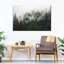 Forêt enveloppée de brouillard sur toile-1524399812
