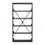 Commode 5 tiroirs avec grands tiroirs en tissu, noir-1326641057