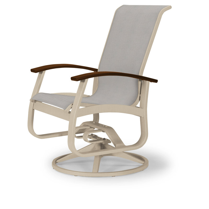 Chaise de patio pivotante Askar, Alliage Sunbrella®, Kona P10, Neige texturée