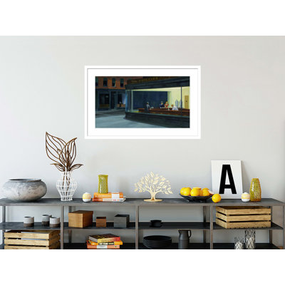 Nighthawks by Edward Hopper -Framed Giclee Print