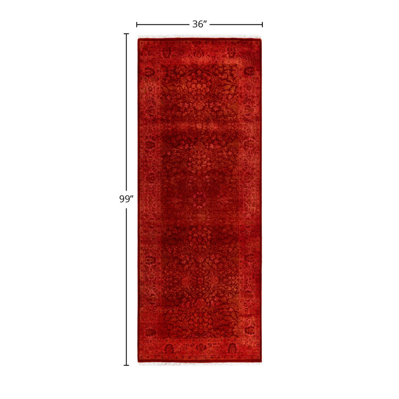 Overyed One-of-a-Kind Runner 3' x 8'3" Hand Knotted Area Rug