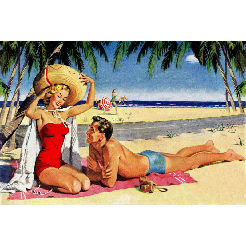 « sun protection », reproduction d’art sur toile tendue, H 16 po x l 24 po x P 1,5 po