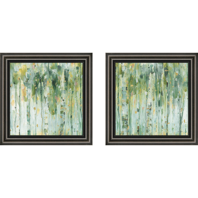 "The Forest II" par Lisa audit, ensemble de 2 reproductions d’art encadrées sur papier