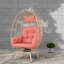 Chaises longues pivotantes de patio, chaise d'œuf en acier de rotin de Pe pour la maison