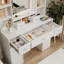 Nouvelle coiffeuse à miroir intelligente avec tiroirs et armoire de rangement, coiffeuse avec coussin de dressage-1535658100