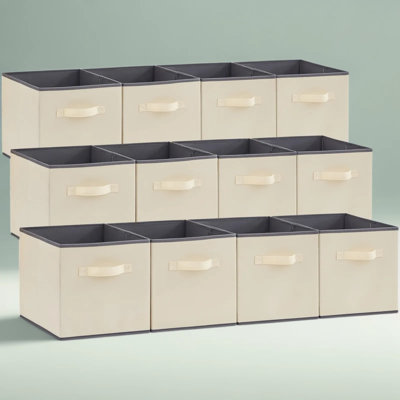 Cubes de rangement pliables en tissu pour organiser les étagères de placard et l'espace du salon, bacs de rangement pliables et résistants, décoration intérieure neutre